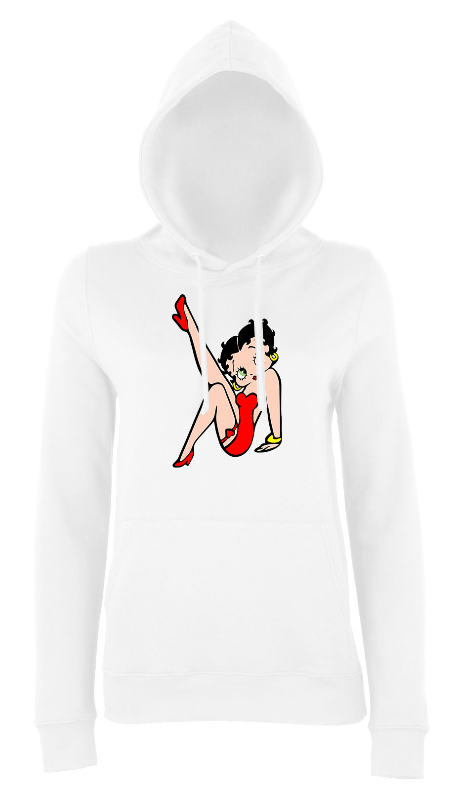 Betty Boop Fehér Női Kapucnis Pulóver