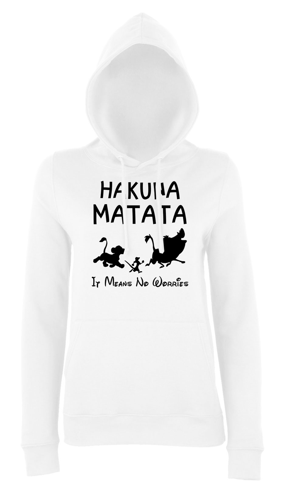 hakuna matata az oroszlánkirály Fehér Női Kapucnis Pulóver