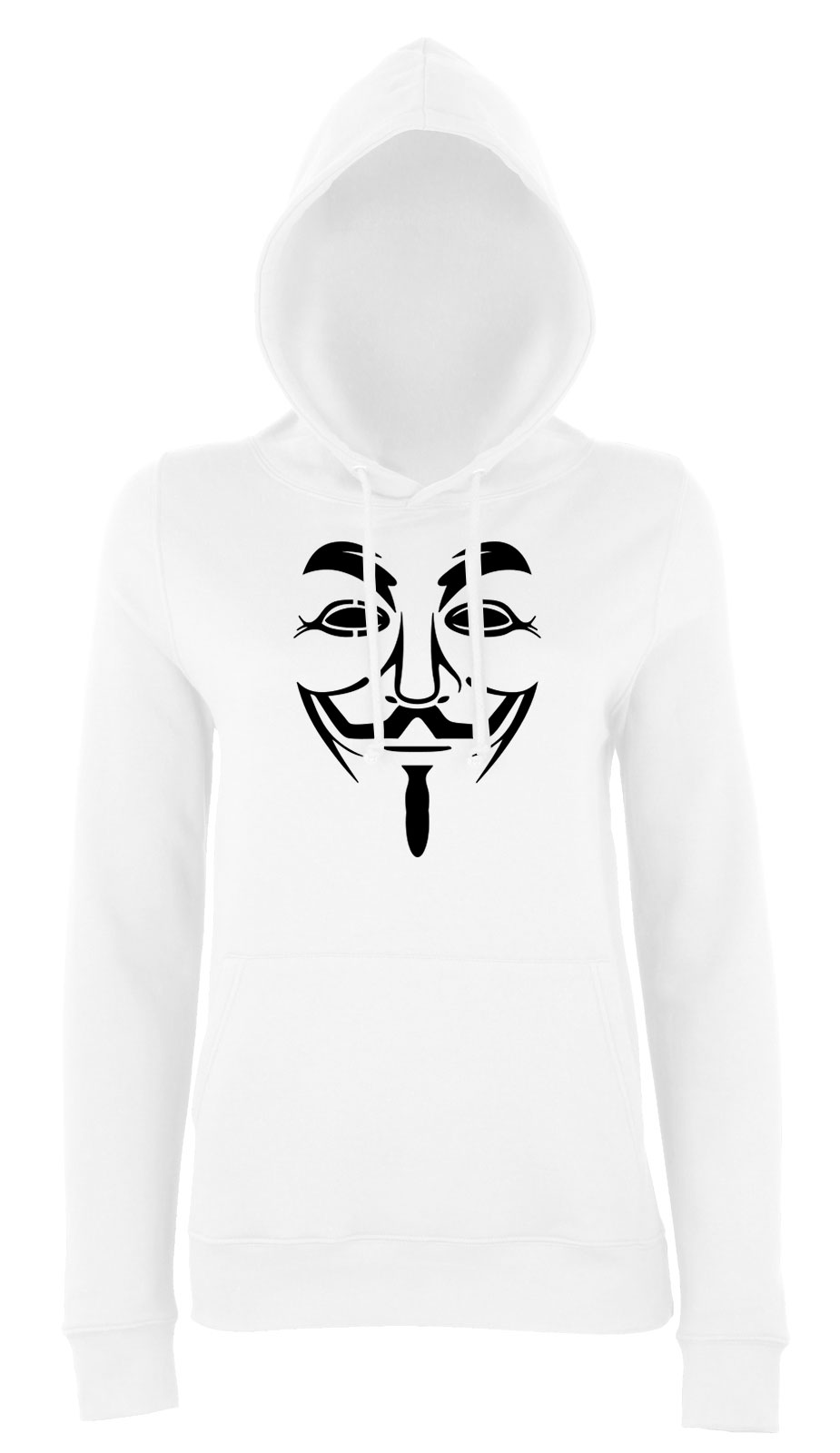 Anonymus vendetta Fehér Női Kapucnis Pulóver