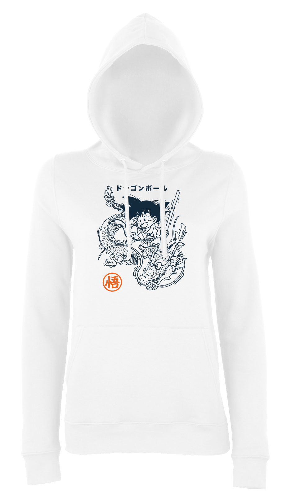 son goku dragon ball Fehér Női Kapucnis Pulóver