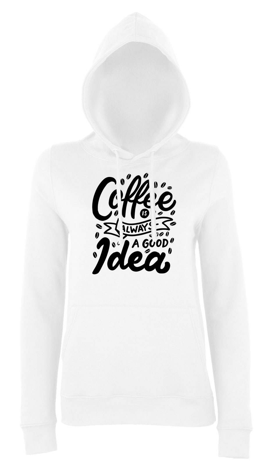 coffee kávé Fehér Női Kapucnis Pulóver