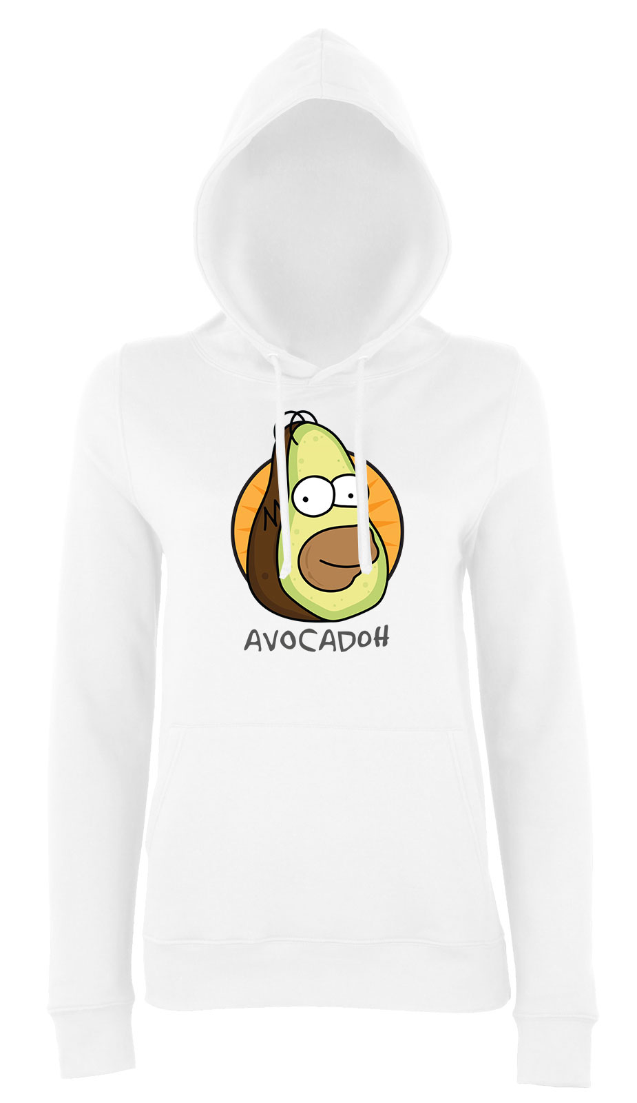 homer simpson avocadoh Fehér Női Kapucnis Pulóver