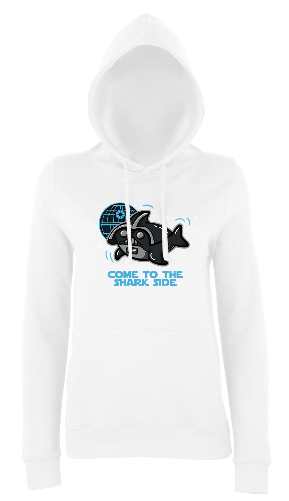 cápa cápás shark side Fehér Női Kapucnis Pulóver
