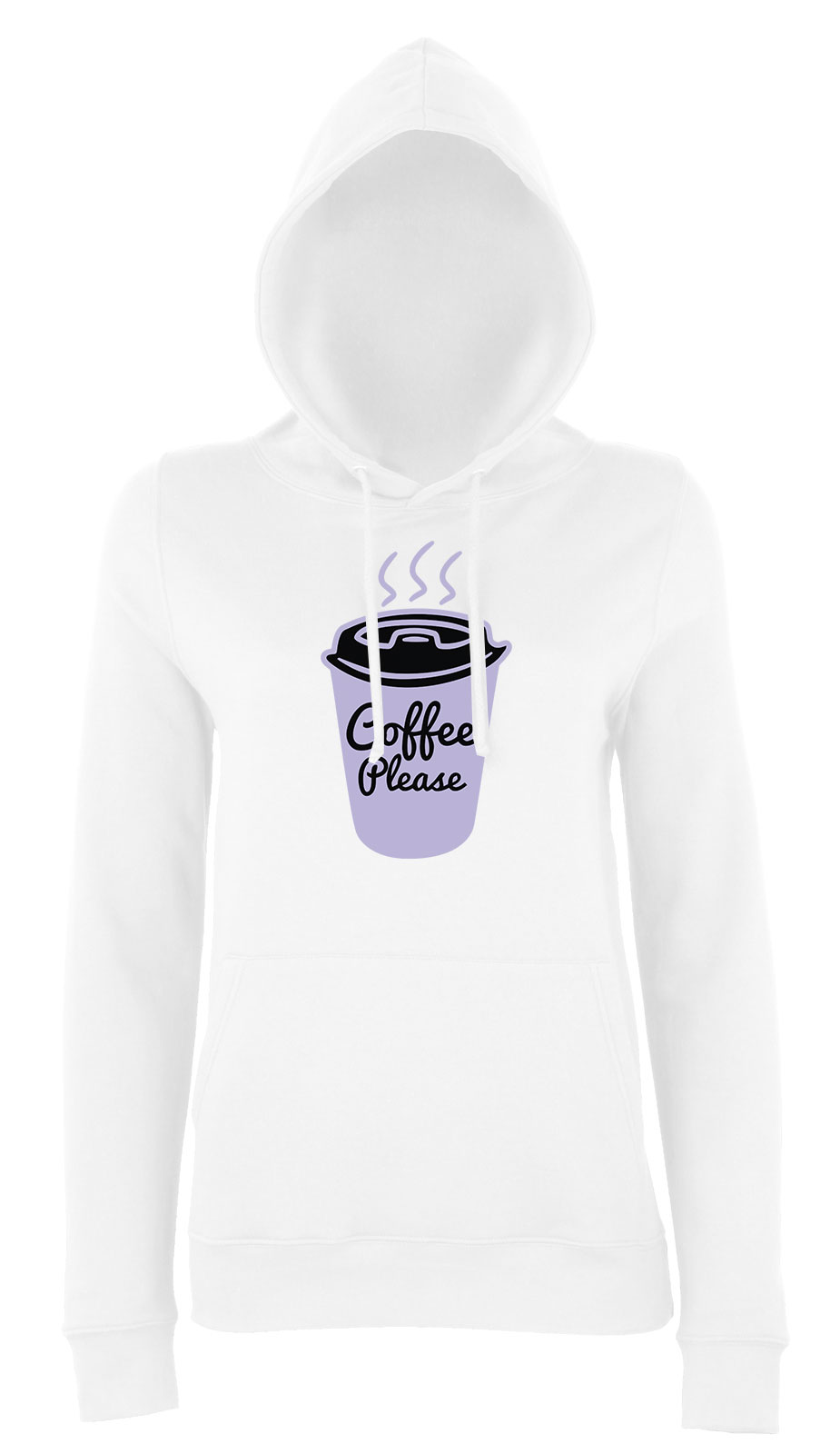 coffee kávé Fehér Női Kapucnis Pulóver