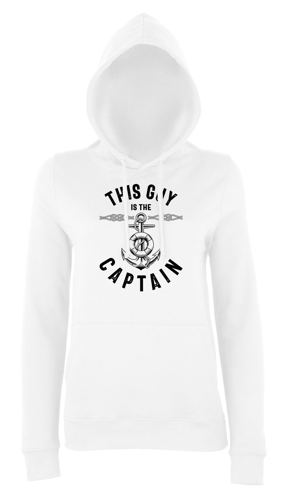 captain kapitány Fehér Női Kapucnis Pulóver