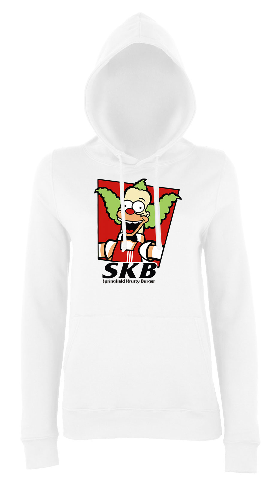 krusty burger simpson család Fehér Női Kapucnis Pulóver