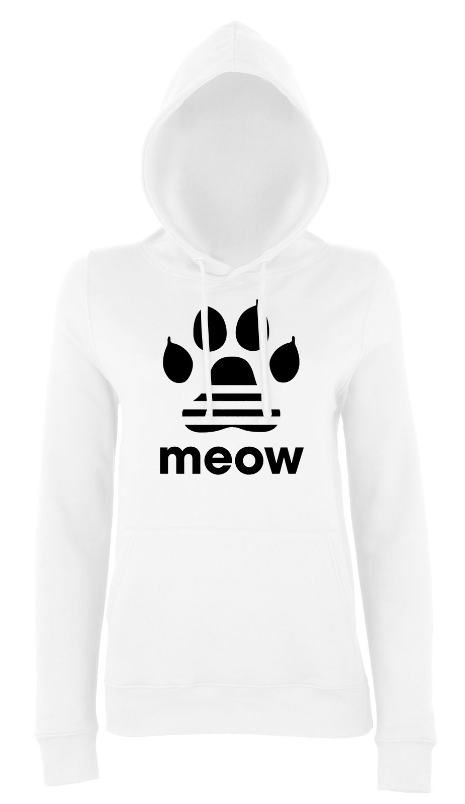 meow macskás cicás cica Fehér Női Kapucnis Pulóver