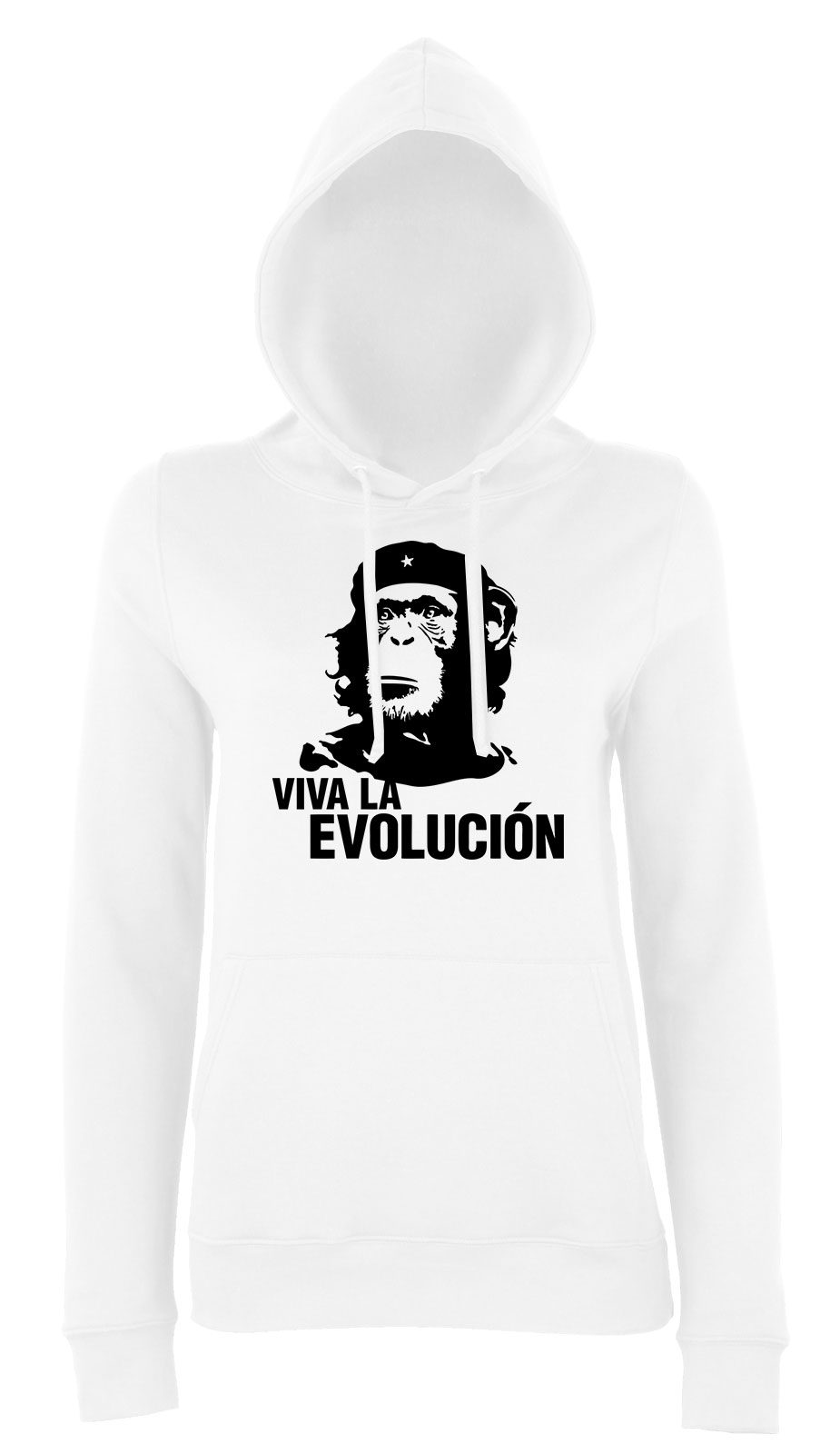evolúció evolution majom csimpánz Fehér Női Kapucnis Pulóver
