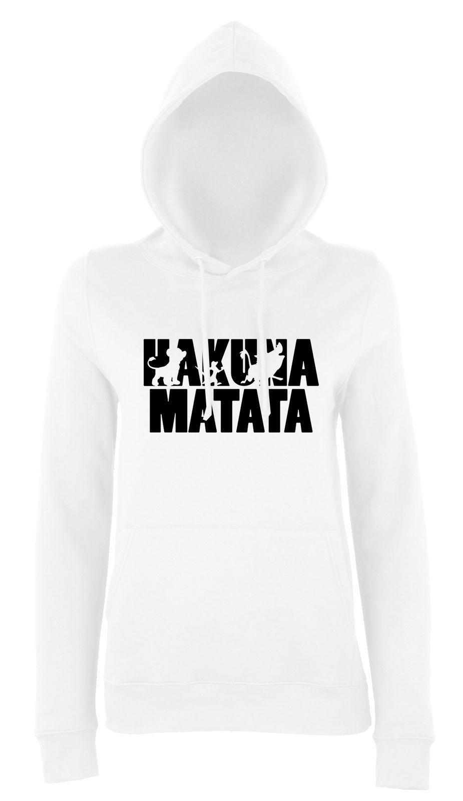 hakuna matata oroszlánkirály Fehér Női Kapucnis Pulóver