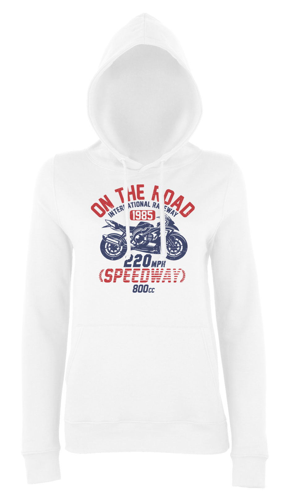 motor motoros speed motor Fehér Női Kapucnis Pulóver