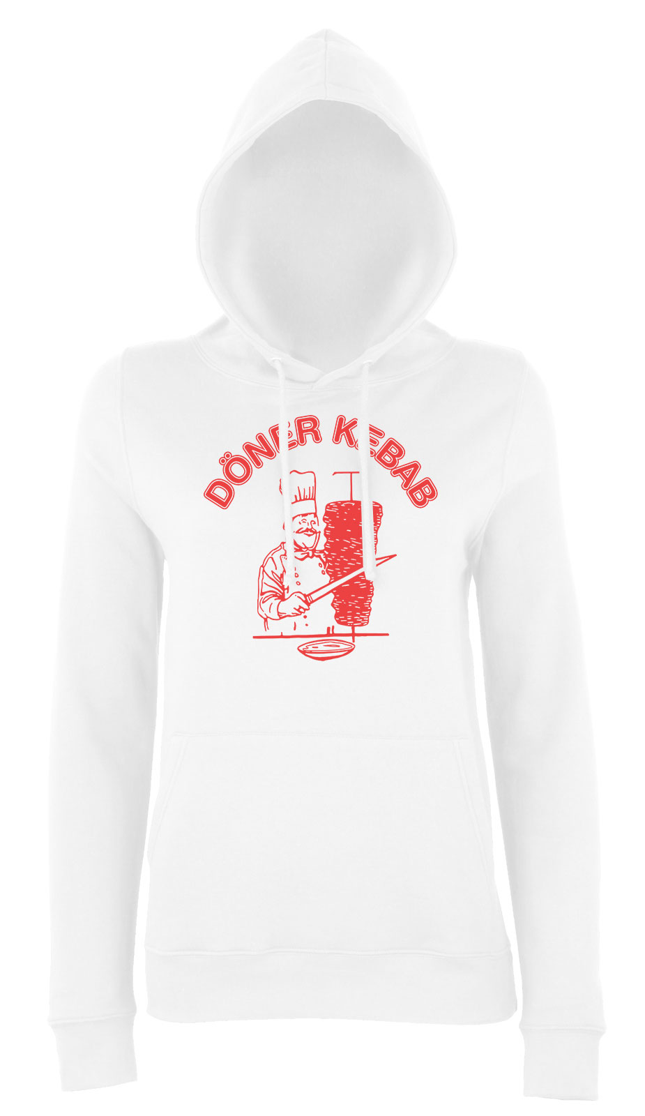 Döner Kebab Fehér Női Kapucnis Pulóver