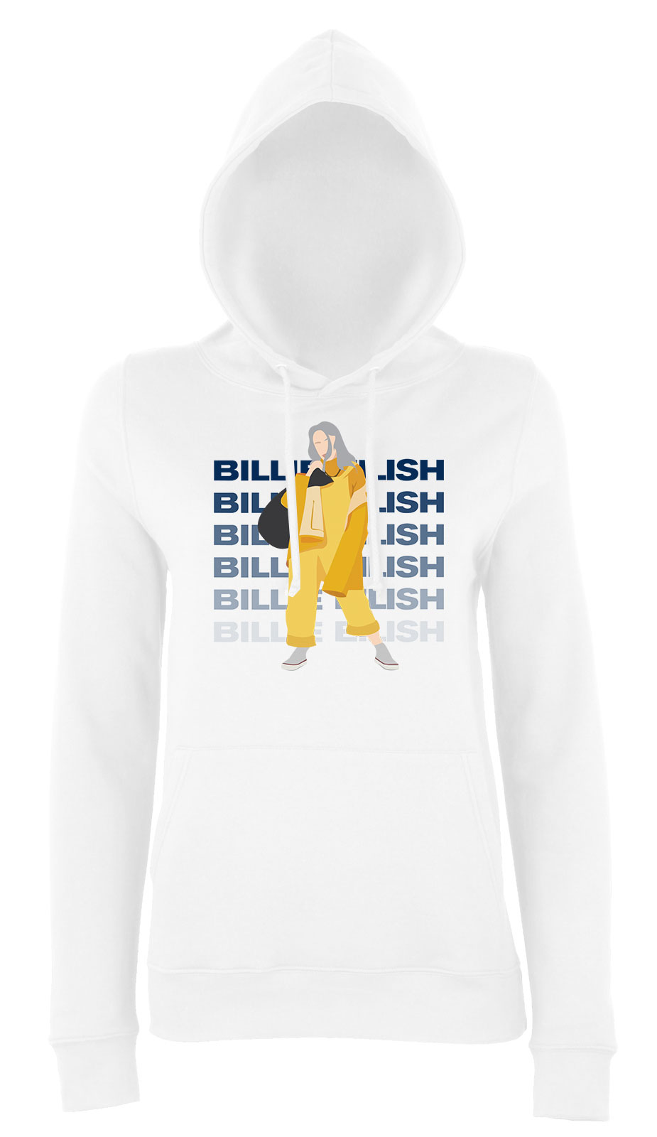 billie eilish Fehér Női Kapucnis Pulóver