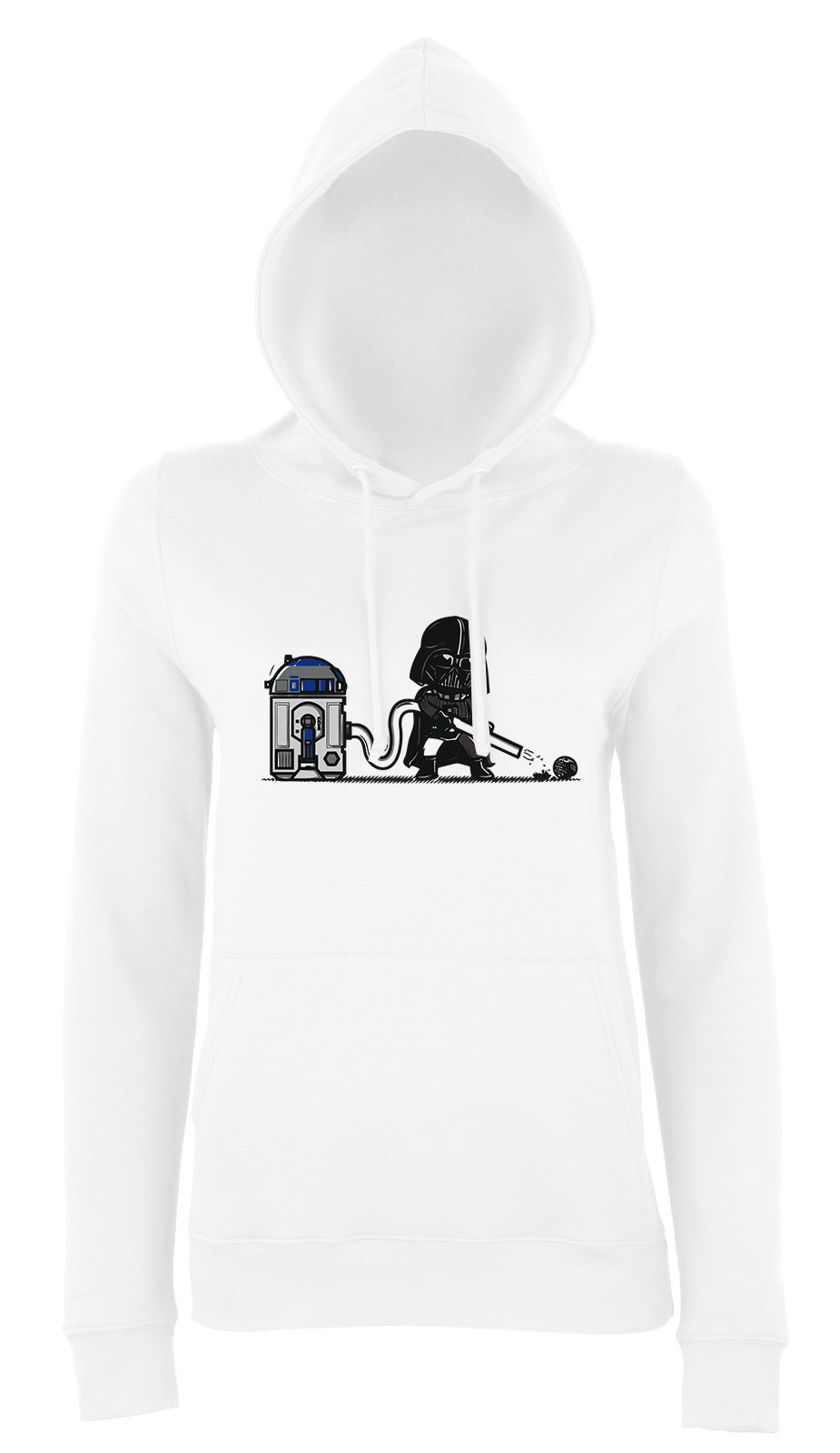 r2d2 darth vader porszívó Fehér Női Kapucnis Pulóver