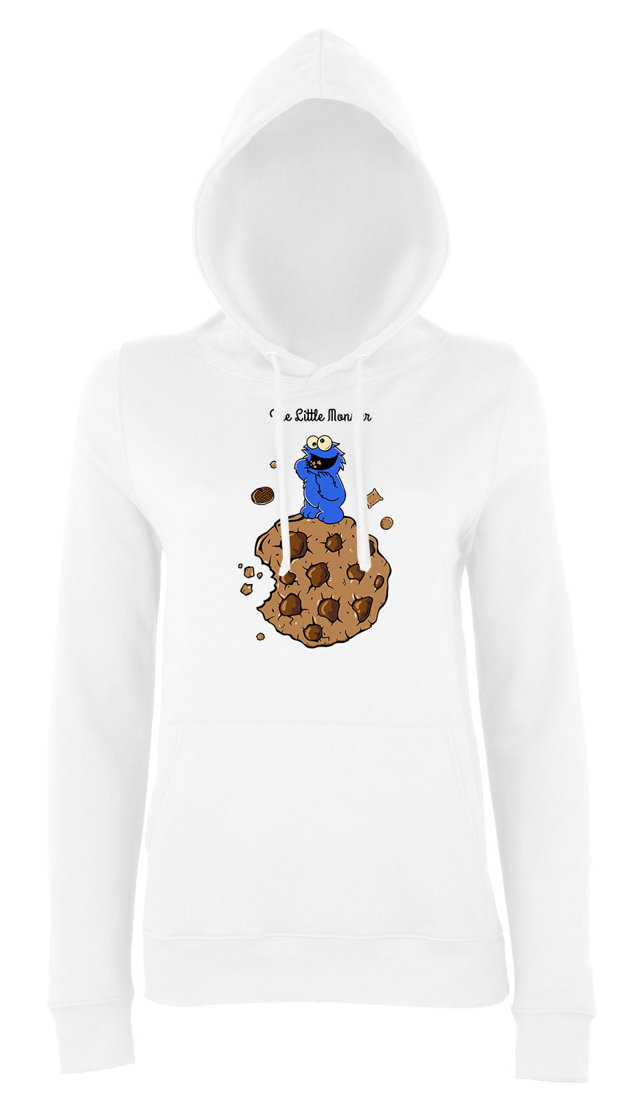 sütiszörny cookie monster Fehér Női Kapucnis Pulóver