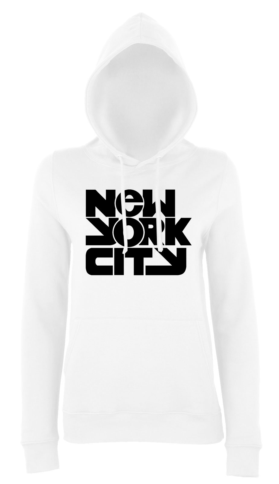 new york city Fehér Női Kapucnis Pulóver
