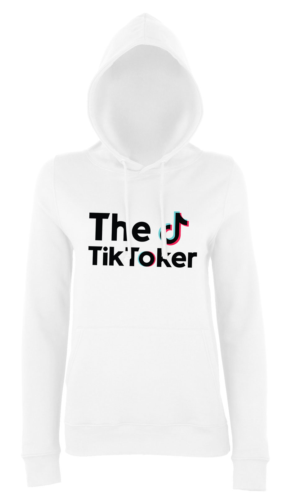tik tok Fehér Női Kapucnis Pulóver