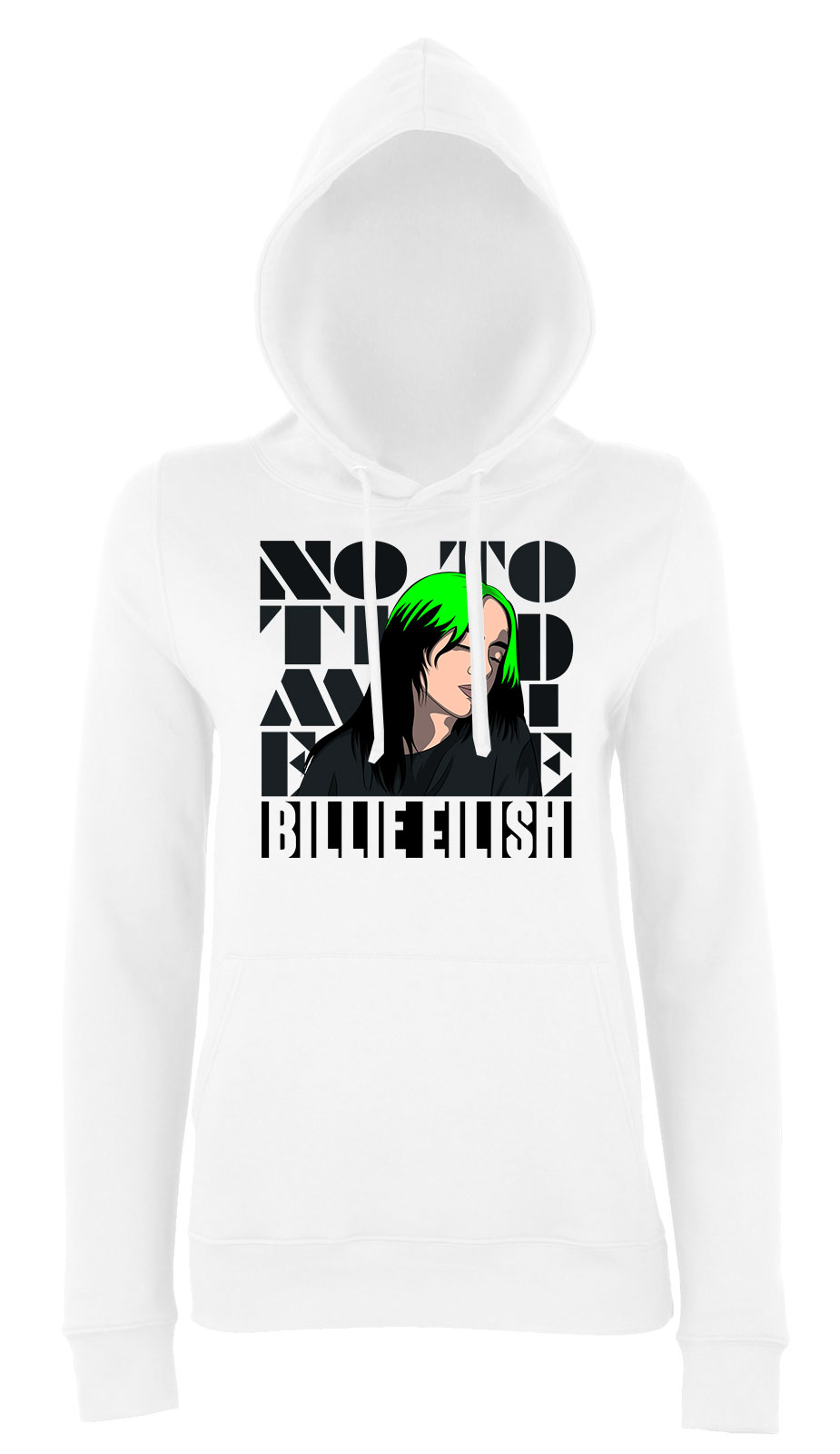 Billie Eilish Fehér Női Kapucnis Pulóver