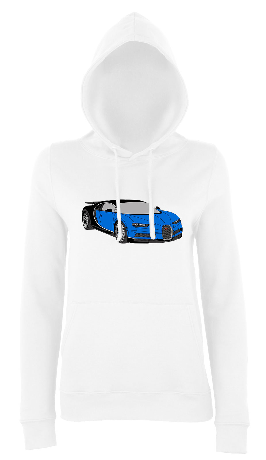 Bugatti Veyron Fehér Női Kapucnis Pulóver