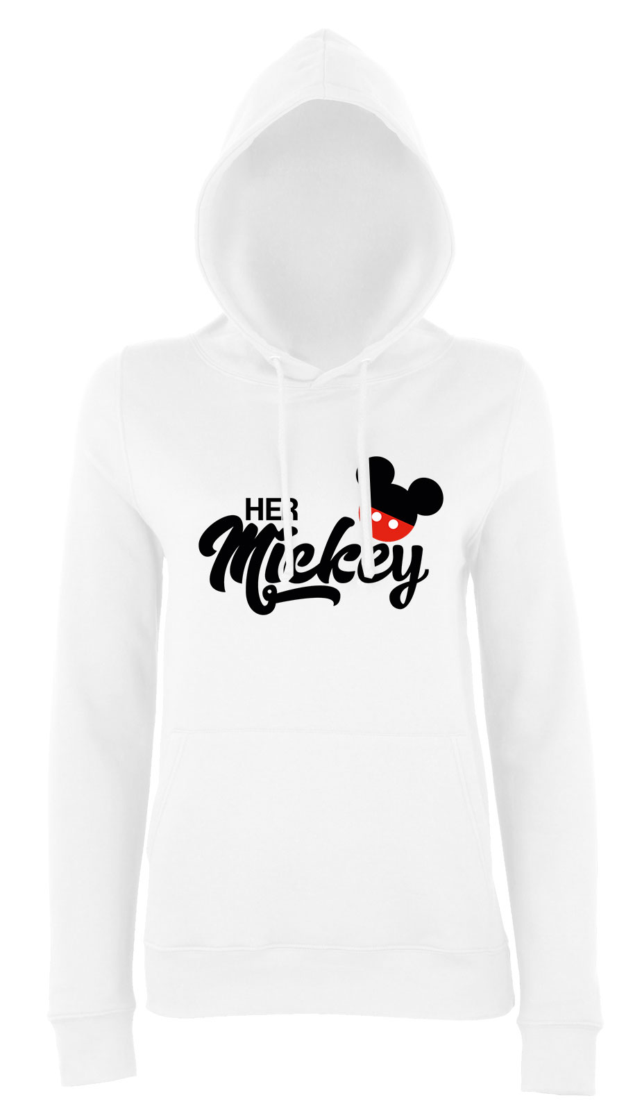 her mickey páros pároknak Fehér Női Kapucnis Pulóver