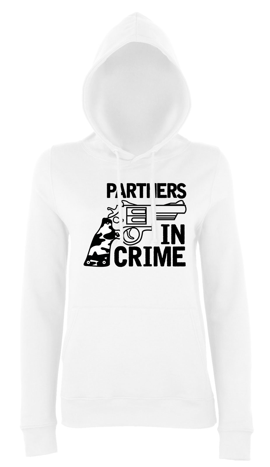 Partners In Crime páros pároknak Fehér Női Kapucnis Pulóver