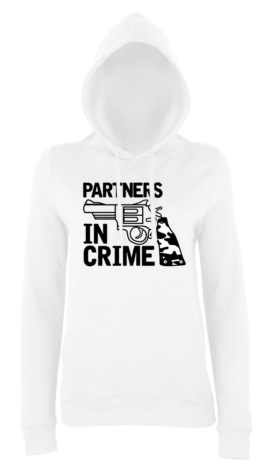 Partners In Crime páros pároknak Fehér Női Kapucnis Pulóver