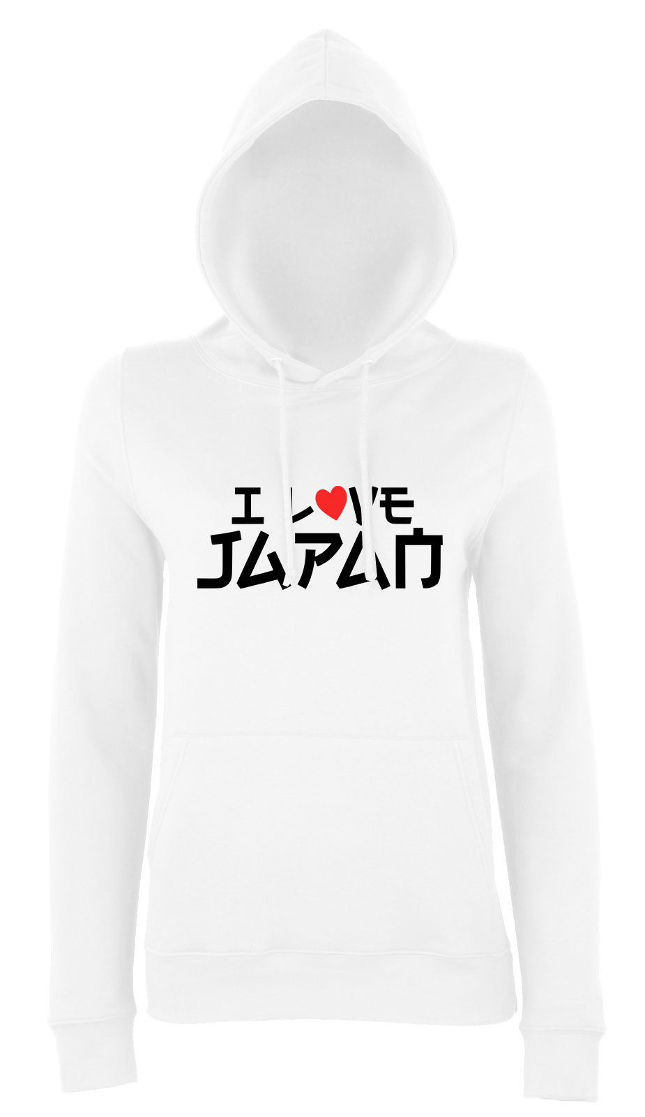 i love japán japan Fehér Női Kapucnis Pulóver