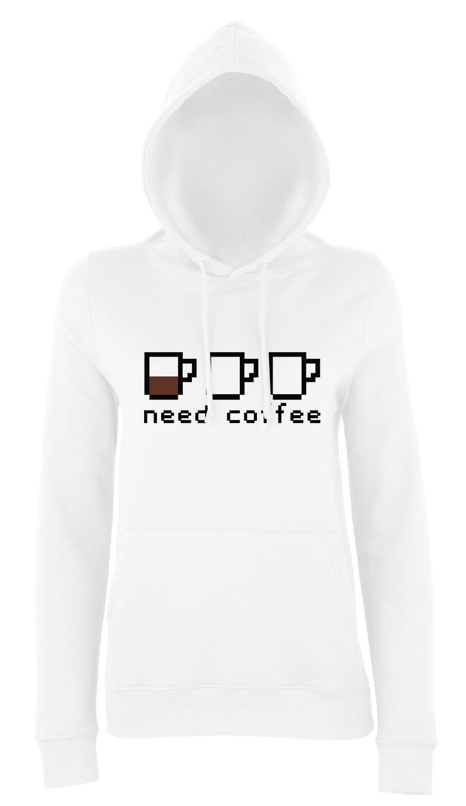 kávé coffee Fehér Női Kapucnis Pulóver