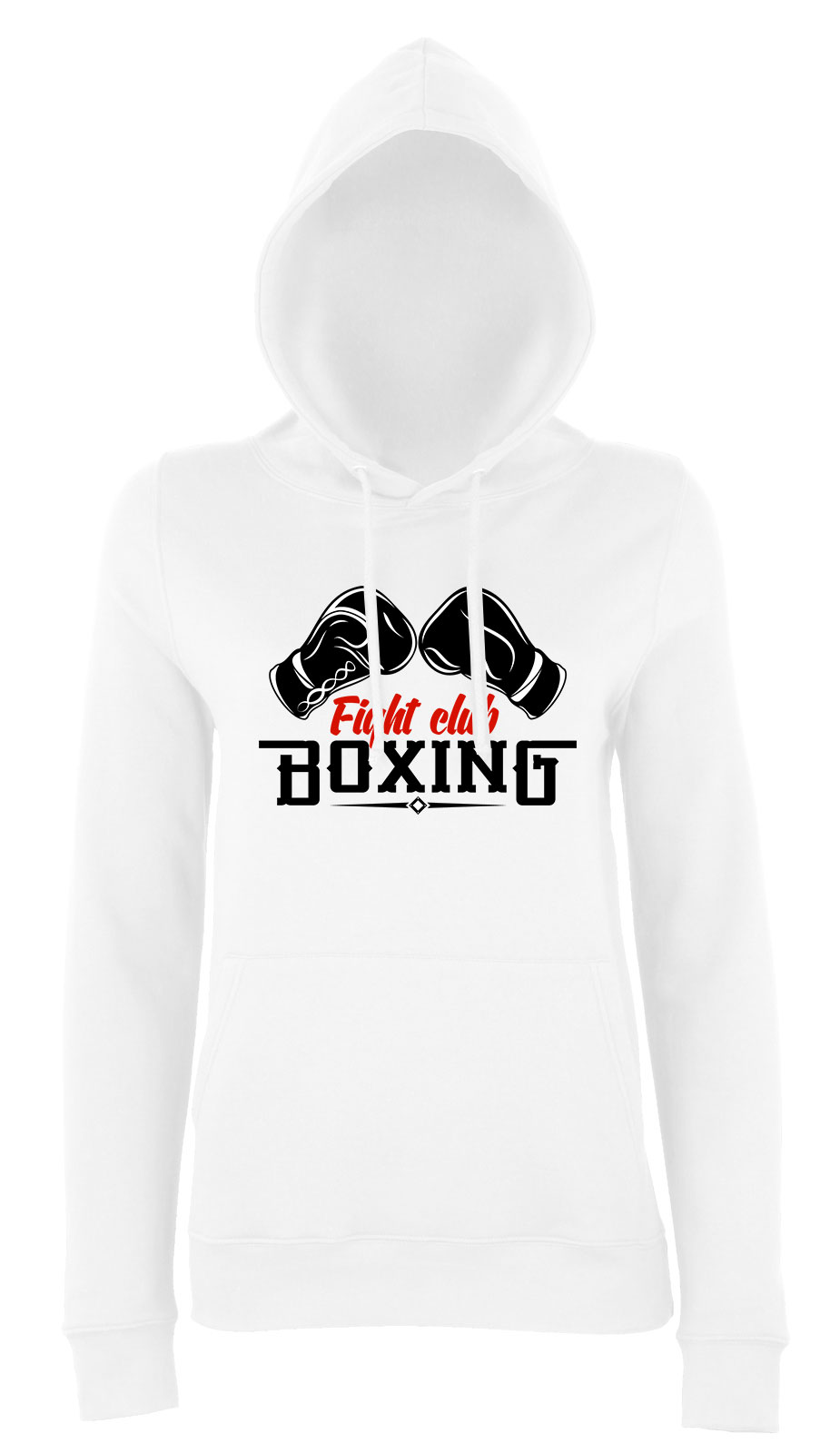 box boxing Fehér Női Kapucnis Pulóver