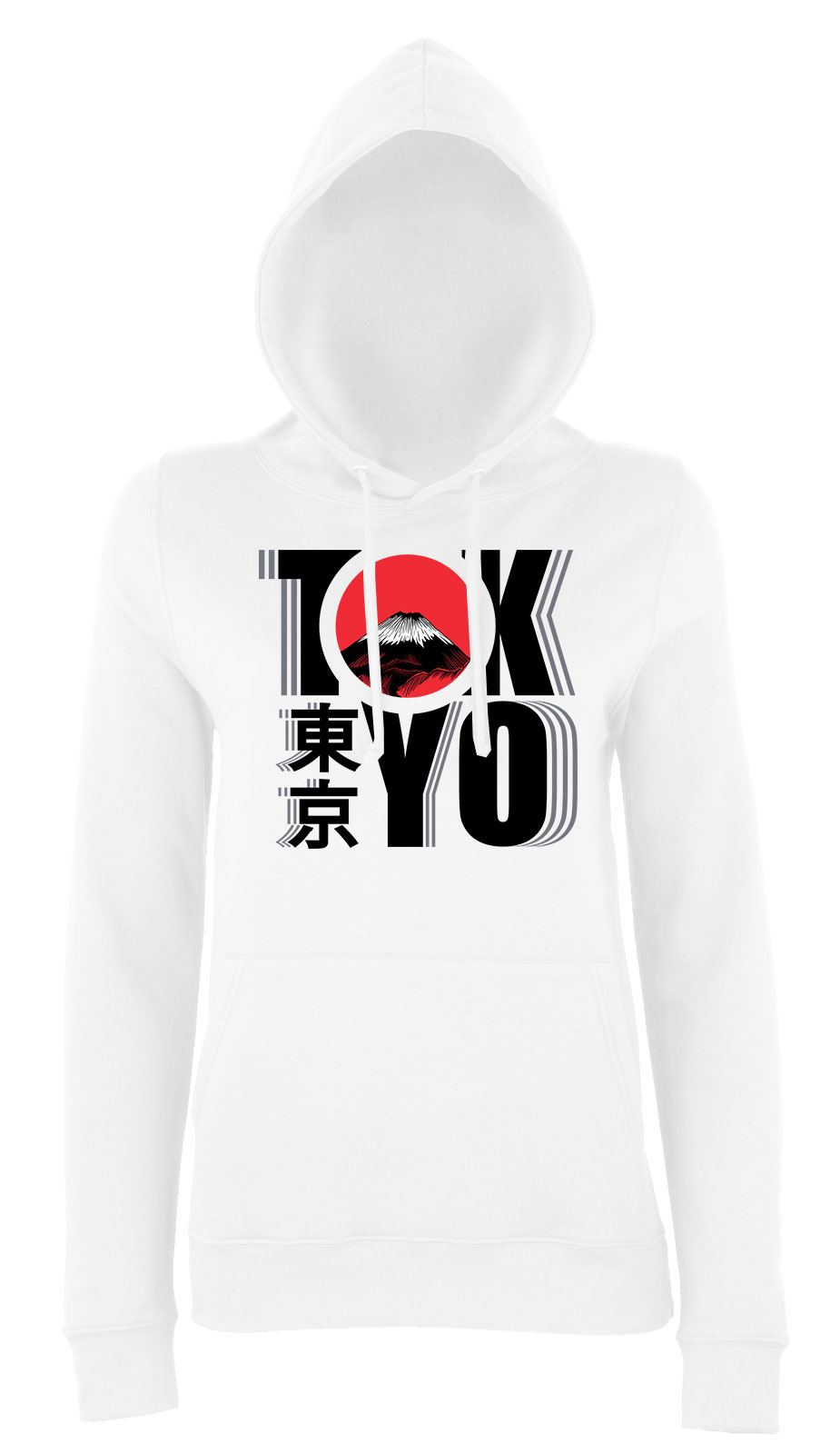 tokyo japán japan Fehér Női Kapucnis Pulóver
