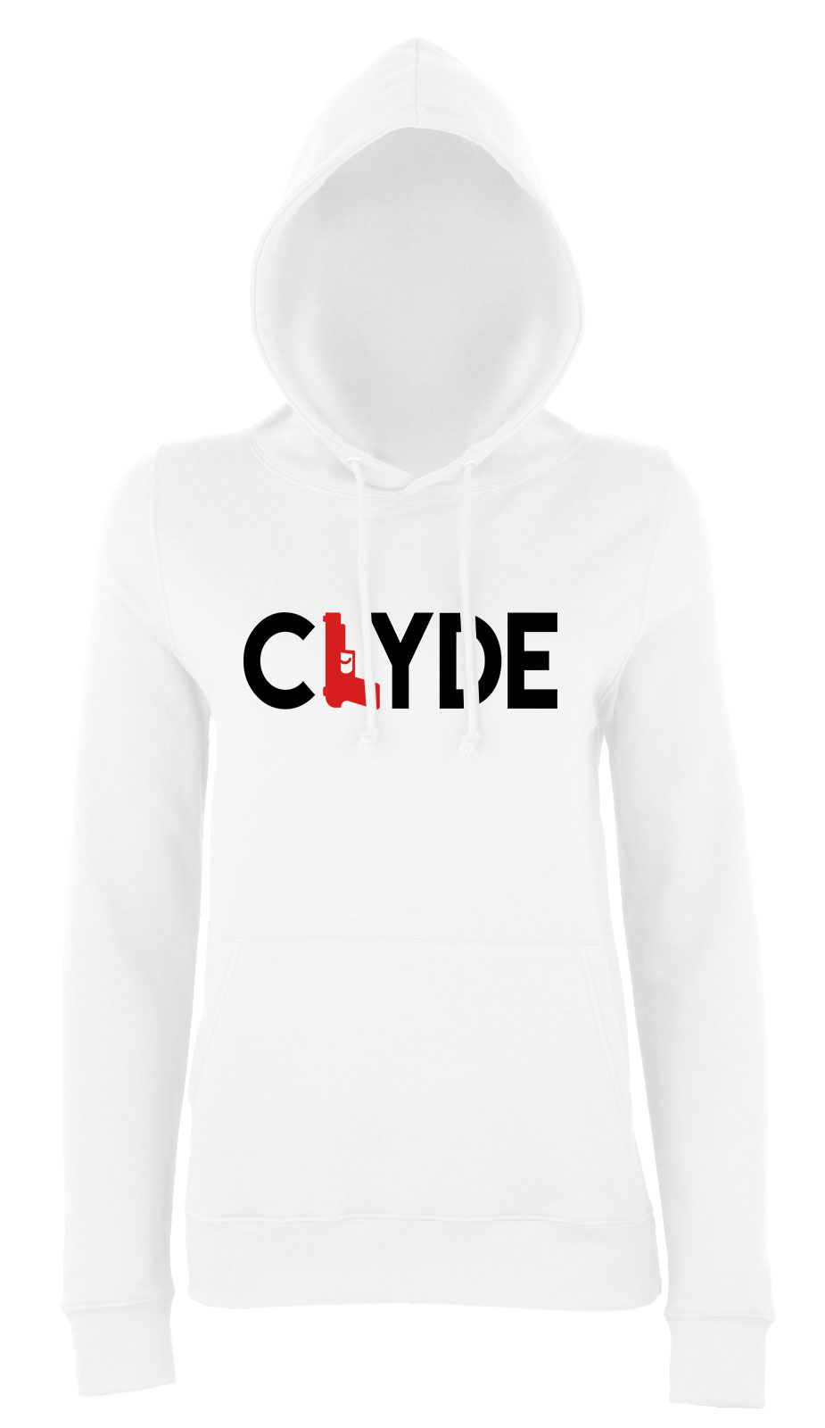Bonnie és Clyde Fehér Női Kapucnis Pulóver