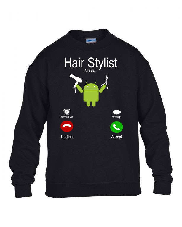 android fodrász fodrászat Fekete Gyerek Pulóver