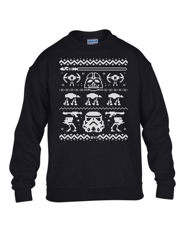 star wars darth vader karácsony pulcsi Fekete Gyerek Pulóver