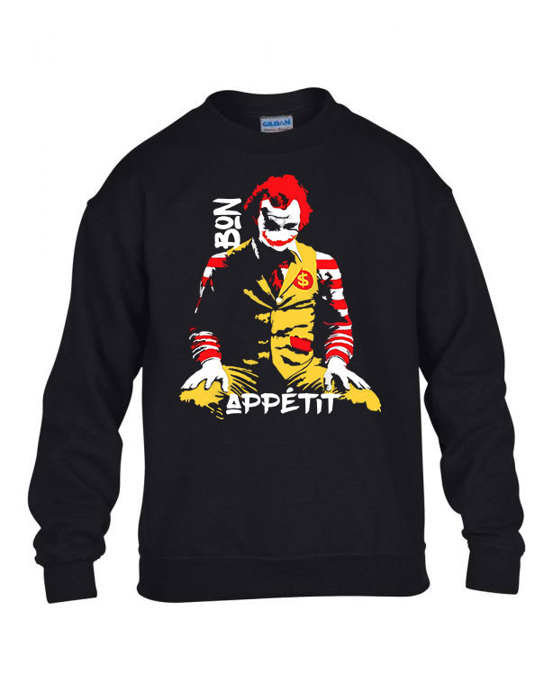 ronald mcdonald joker Fekete Gyerek Pulóver