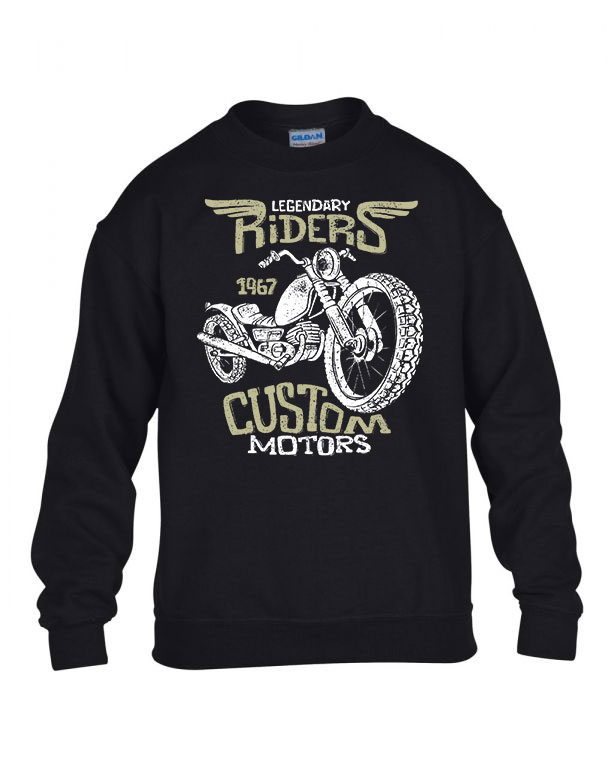 motor motoros Fekete Gyerek Pulóver