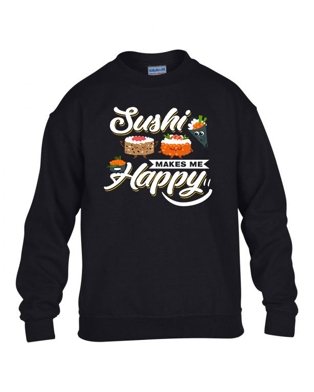 Szusi sushi Fekete Gyerek Pulóver