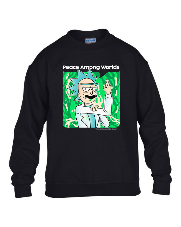 rick és morty Fekete Gyerek Pulóver