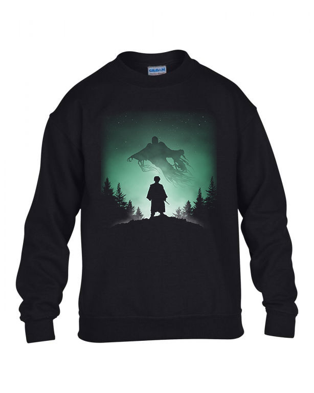 harry potter expecto patronum dementor Fekete Gyerek Pulóver