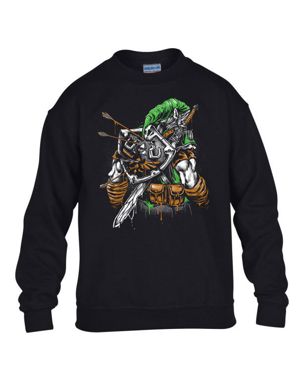 Zelda link Fekete Gyerek Pulóver