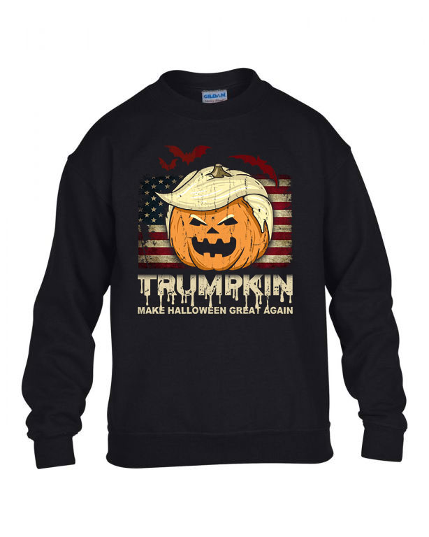 halloween tök donald trump Fekete Gyerek Pulóver