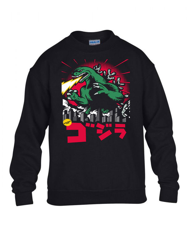 godzilla Fekete Gyerek Pulóver