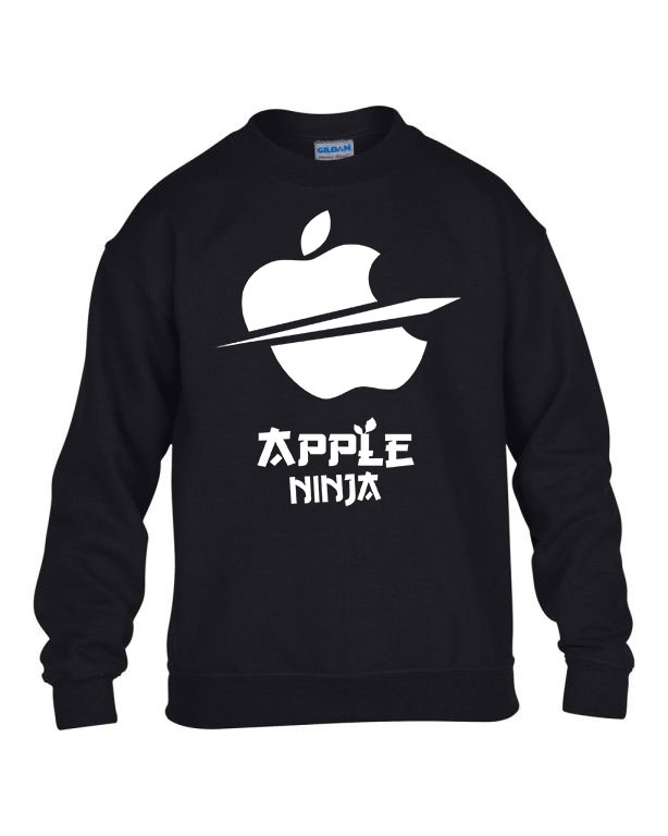 apple ninja Fekete Gyerek Pulóver