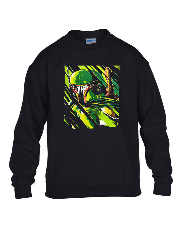 star wars boba fett Fekete Gyerek Pulóver