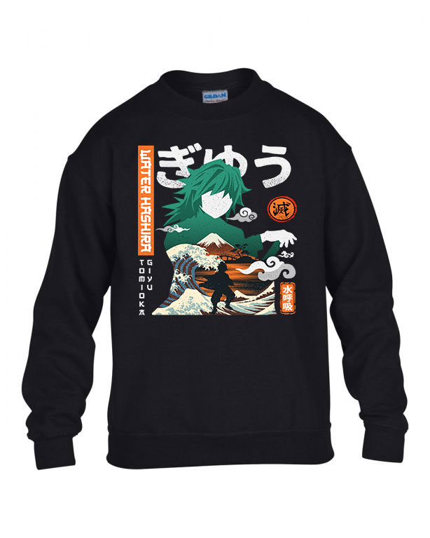 demon slayer tomioka Fekete Gyerek Pulóver