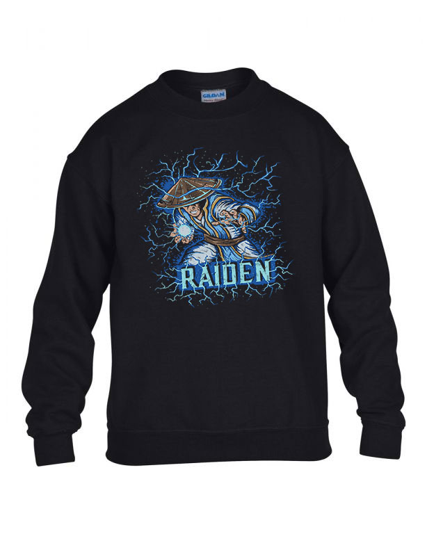 raiden mortal kombat Fekete Gyerek Pulóver