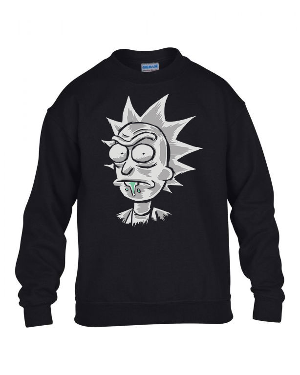 rick és morty Fekete Gyerek Pulóver