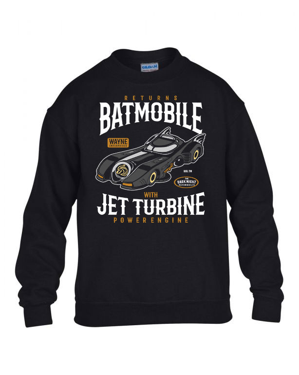 batmobile batman Fekete Gyerek Pulóver