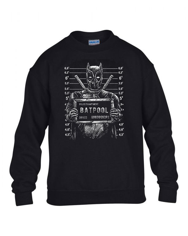 Batman Deadpool Fekete Gyerek Pulóver