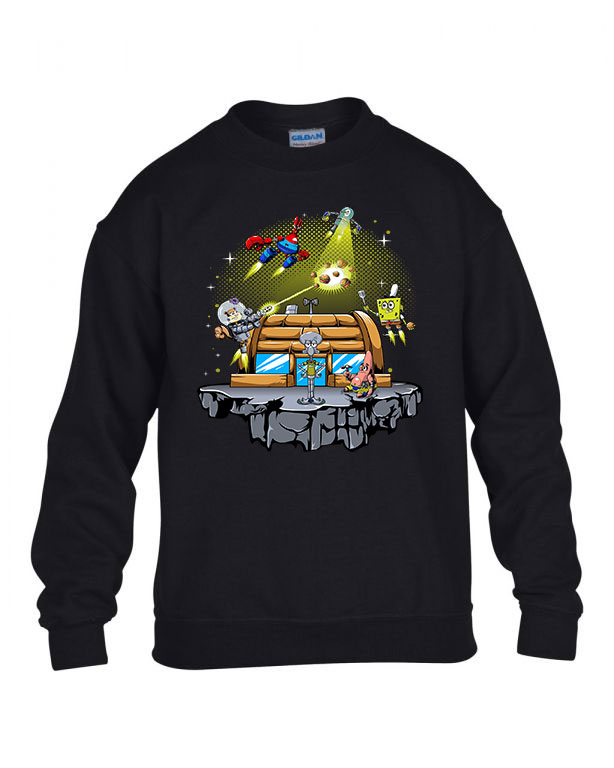 spongya bob sponge bob Fekete Gyerek Pulóver
