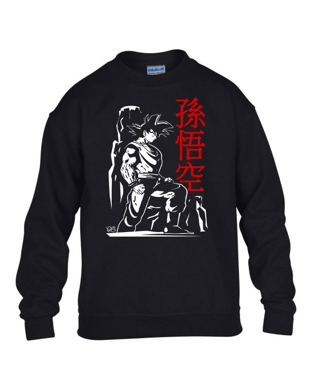 son goku dragon ball Fekete Gyerek Pulóver