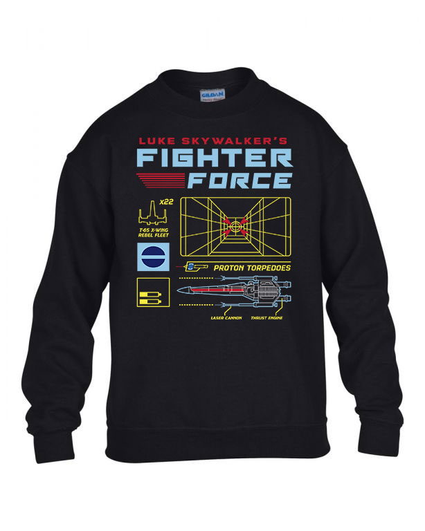 luke skywalker x szárnyú star wars Fekete Gyerek Pulóver